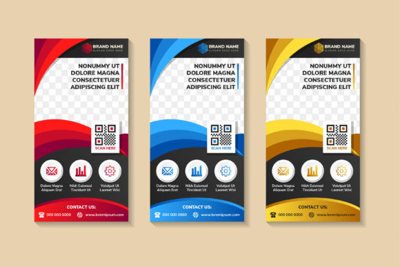 Curve Abstract Vertical Banner: A Modern and Versatile Design Solution