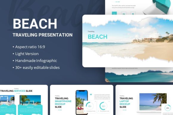 Discover the Versatility of the Beach Traveling Presentation Template