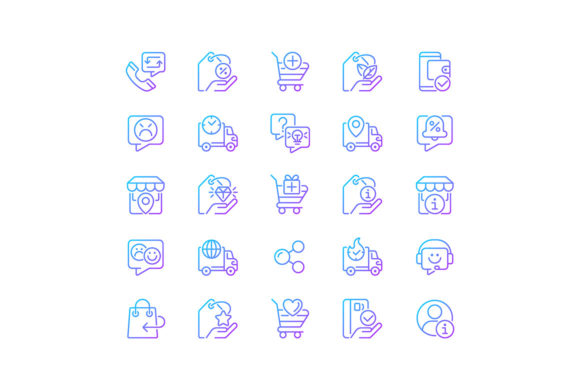 Enhance Your E-Commerce with Gradient Linear Icons