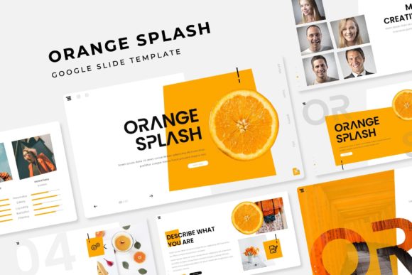 Enhancing Presentations with the Orange Splash Google Slide Template