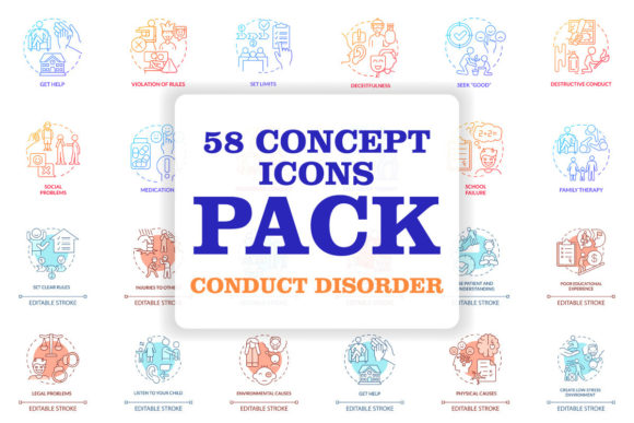 Understanding and Utilizing the Conduct Disorder Concept Icons Set